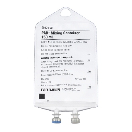 Container Empty Partial Additive Bag PAB® 150 mL (1/EA 48/CS) by B Braun Medical, Inc.  ID S5904-52